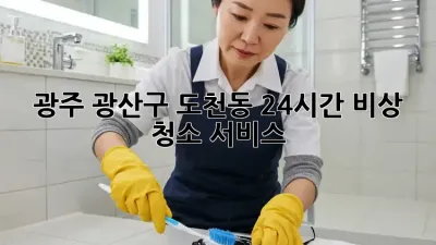 광주 광산구 도천동 24시간 비상 청소 서비스! 緊急!
