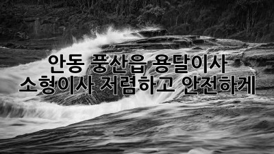 안동 풍산읍 용달이사: 소형이사, 저렴하고 안전하게!